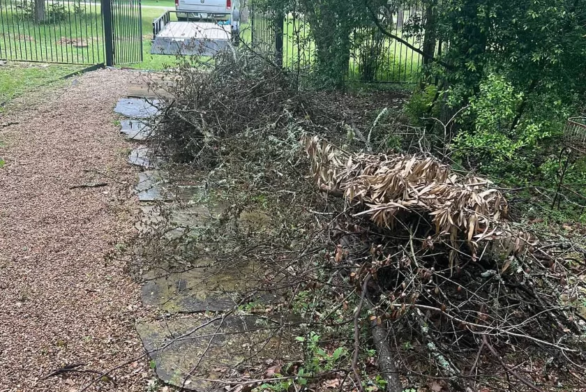 Bluebonnet crew providing junk removal in Lakeway