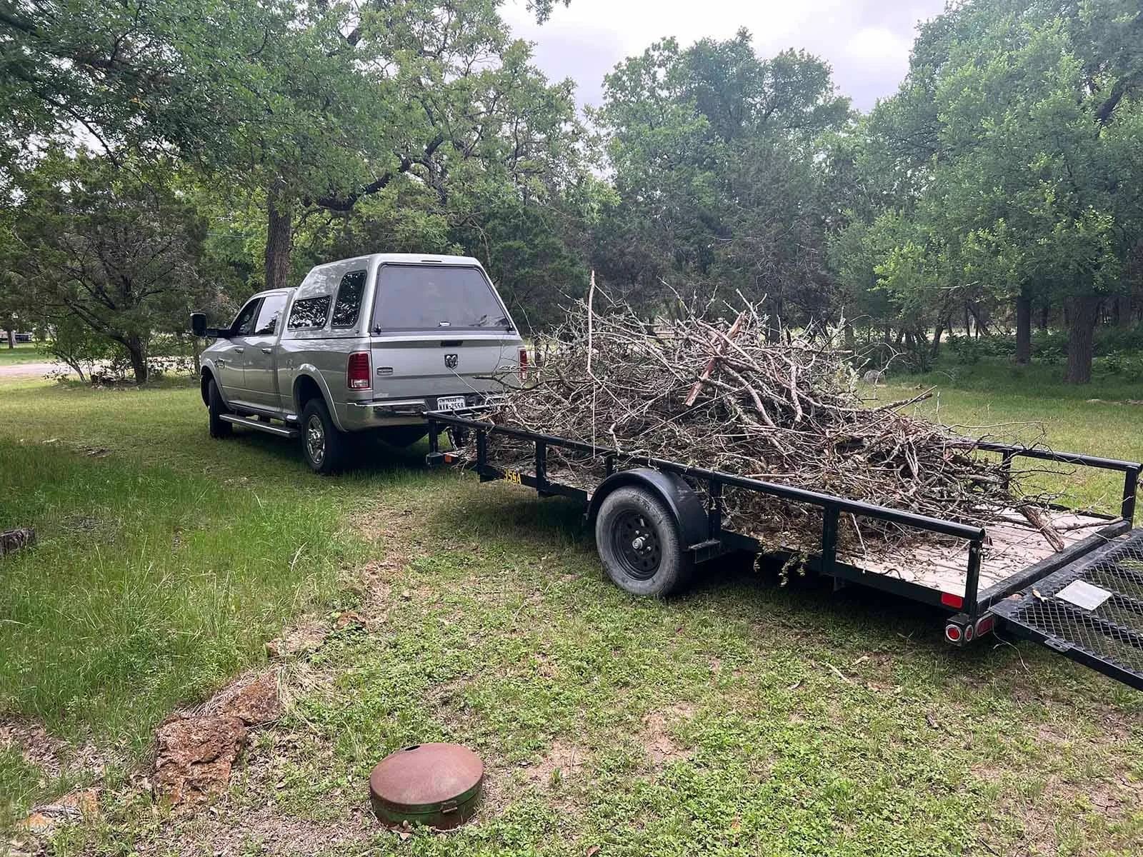 Bluebonnet crew providing junk removal in Lakeway