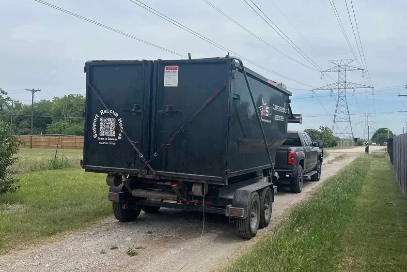 Bluebonnet crew providing junk removal in Lakeway