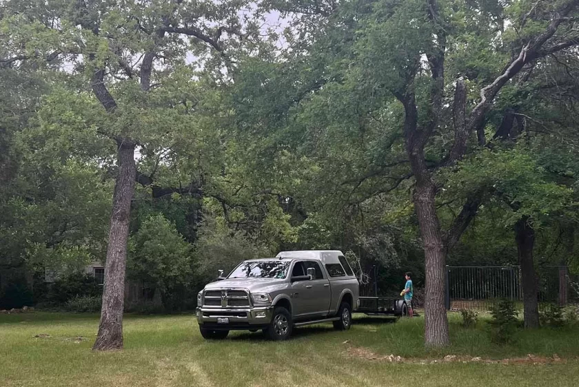 Bluebonnet crew providing junk removal in Lakeway