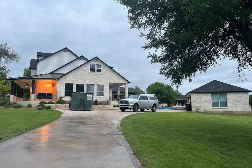 Bluebonnet crew providing junk removal in Lakeway