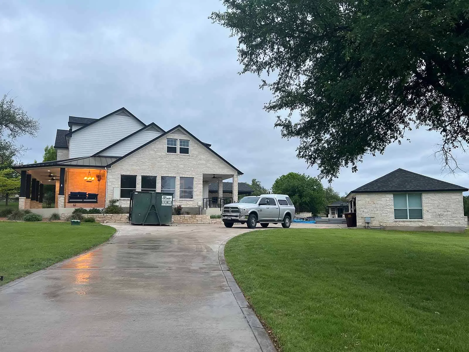 Bluebonnet crew providing junk removal in Lakeway