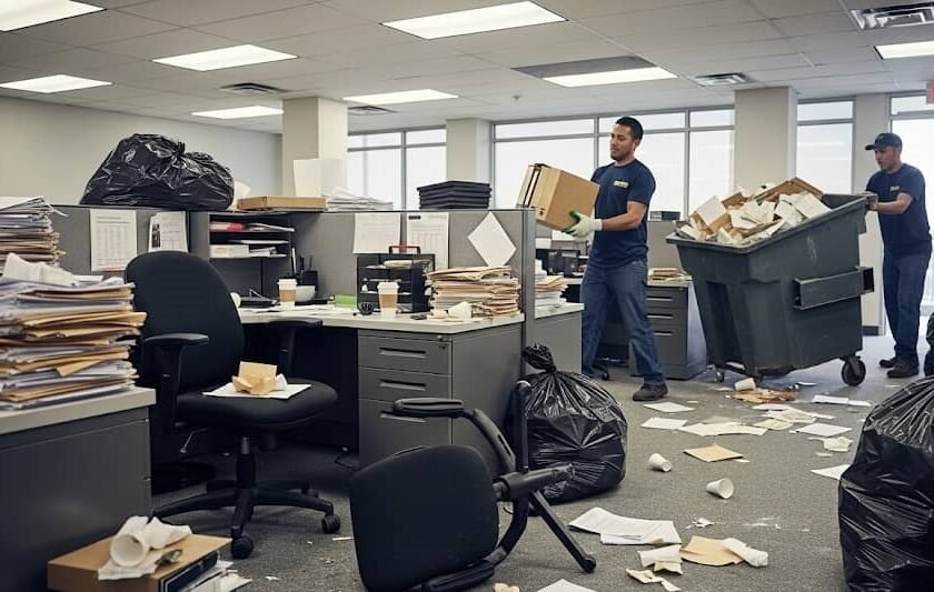 Office junk removal before commercial cleanout